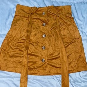Francesca’s soft brown skirt